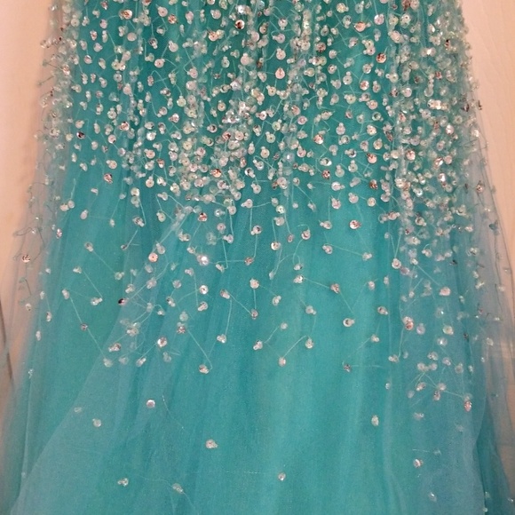 Strapless Corset Beaded Princess Gown - Picture 6 of 8